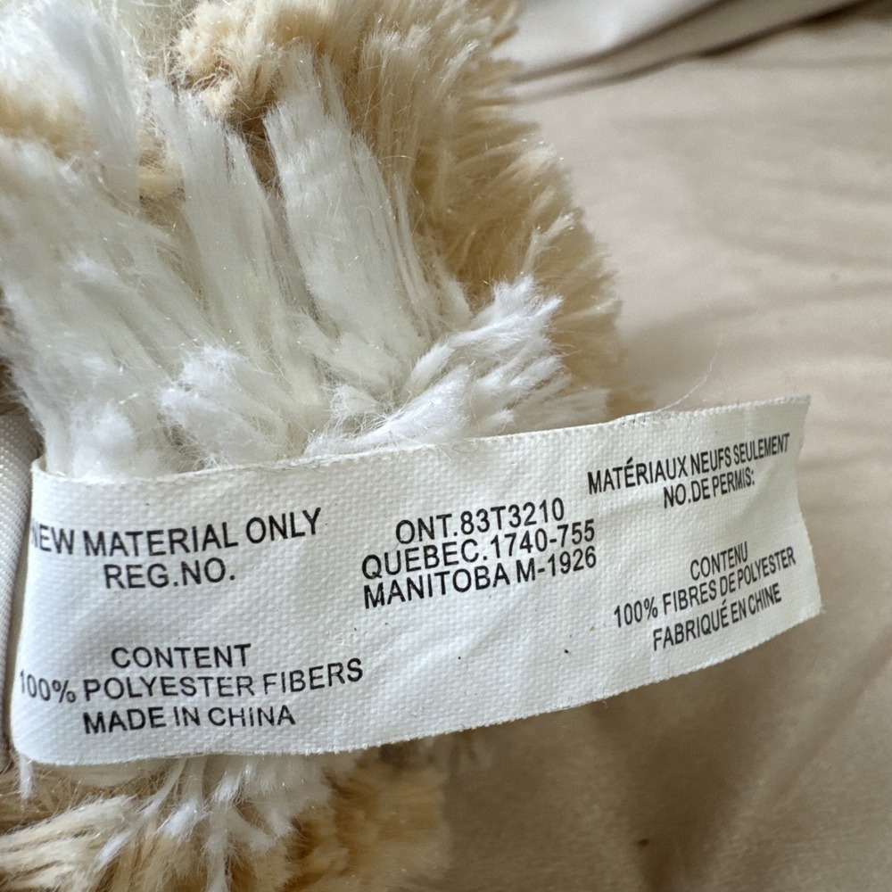 KIDS OF AMERICA CORP Stuff/Plush rabbit EASTER BUNNY‎ 8" tan & white pastel Bow - Picture 12 of 12